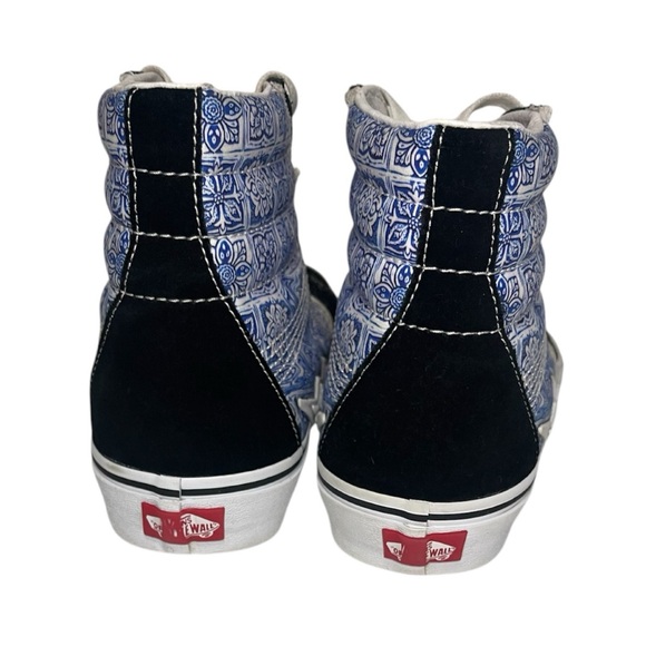 VANS Sk8-Hi Men's Sneakers Black/Blue Lightning Bolt, High Top, Size 10 - Picture 4 of 12